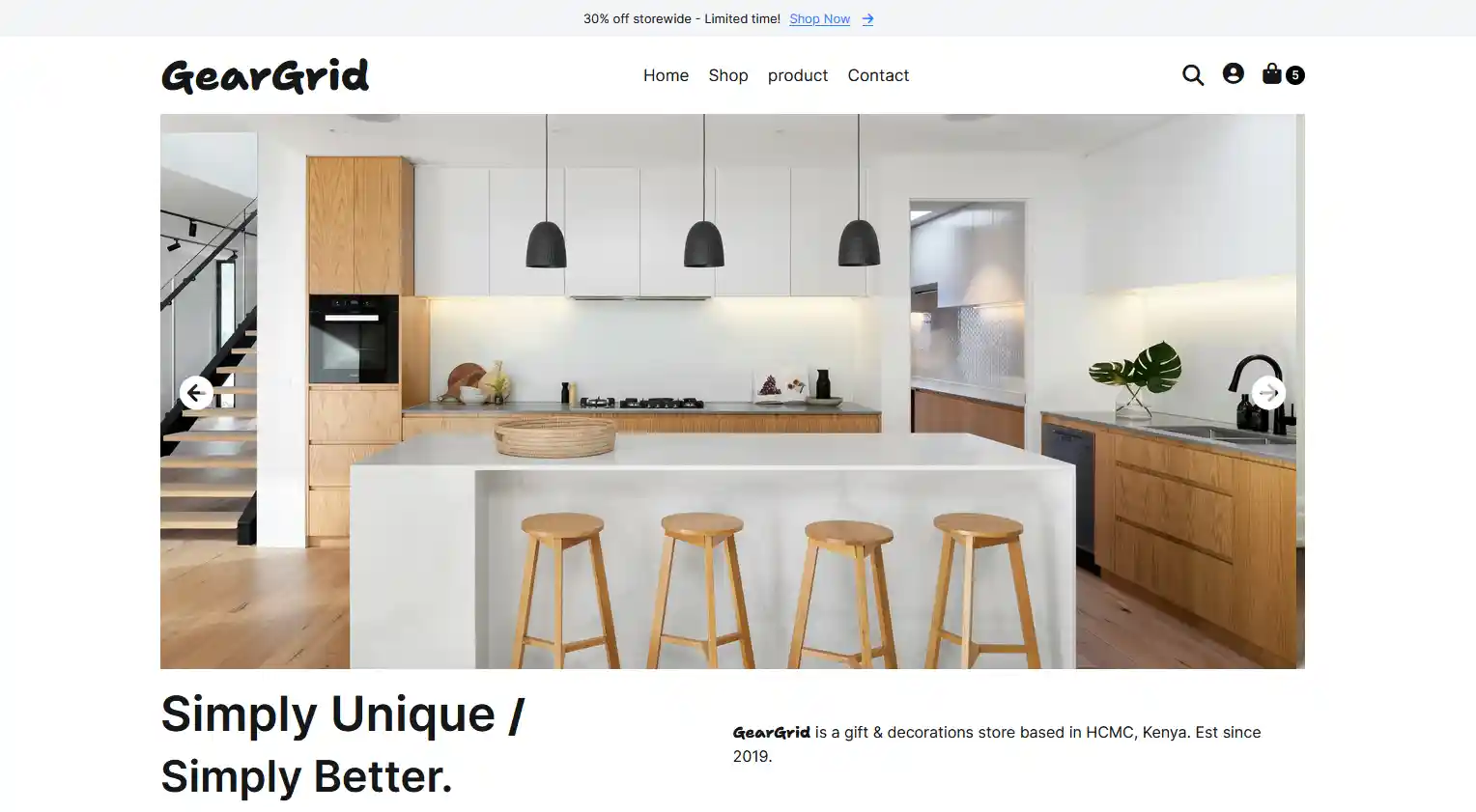 GearGrid E-Commerce Website