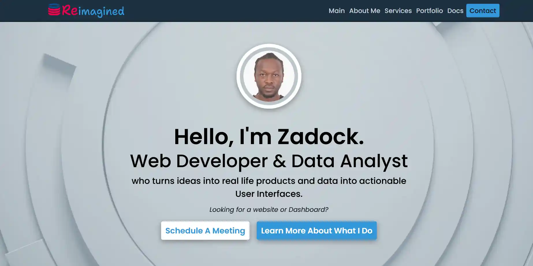 Reimagined Portfolio website